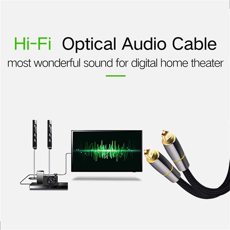 Cabo de áudio ótico de toslink - Home Cinema Tv avaliação e preço