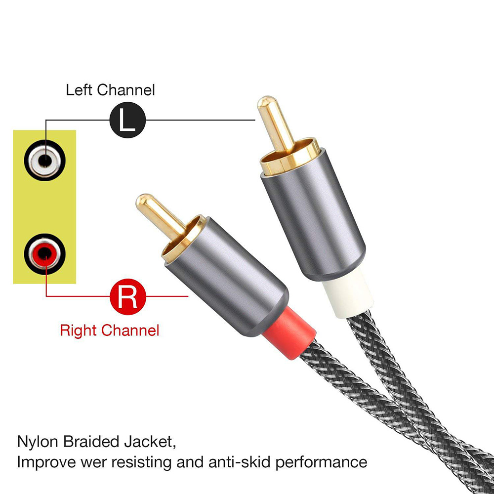 Cabo de áudio RCA dourado para - Home Cinema Tv avaliação e preço